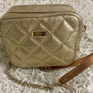 Kate Spade Metallic Gold Quilted Shoulder Bag